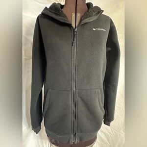 Columbia Boys Zip Up Hoodie Mount Grant Fleece Jacket - Black